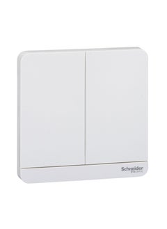 Buy Schneider Electric AvatarOn E8332_WE 2 Rocker Wall Cover Plate, White in UAE