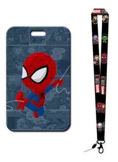 Buy ID Badge Holder with Lanyard Spider Man Fashionable Card Holders Lanyards Name Tag Vertical Protector in Saudi Arabia