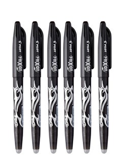 Buy 6-Piece Frixion Erasable Ball Pen 0.7mm Tip Black Ink in UAE