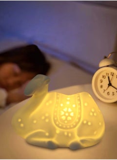 اشتري Handcrafted Ceramic Camel Night Light - Place on Children's Bedside, Accompanying Sweet Sleep في السعودية