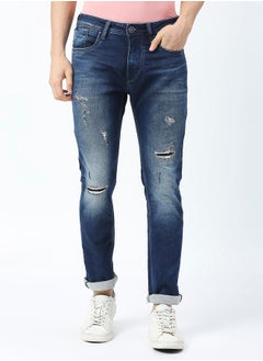 اشتري Mid Rise Distressed Slim Fit Jeans في السعودية