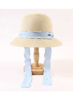 اشتري New Shangcao Weaving Breathable Ribbon Beach Travel Hat في الامارات