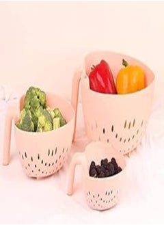 اشتري Strainer Heart Shape Colander 3 Different Size Vegetables and Fruits في مصر