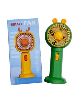 Buy Rechargeable Mini Portable Fan , With Office Bedroom Mobile Phone Holder - Brown in Egypt