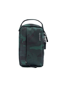 اشتري Convenient Leather Storage Bag 8.2" with Handle, Lightweight Slim Pouch, Easy for Carrying, Suitable for Outdoor, Business, Office, School - Dark Green Camo في الامارات