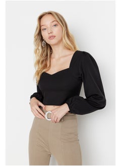 Buy Blouse - Black - Crop in Egypt