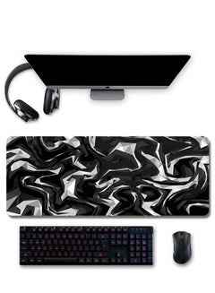 Buy Large Mouse Pad 80x30cm Extended Gaming Mouse Pad Non-Slip Rubber Base Mouse pad Office Desk Mat Desk Pad Smooth Cloth Surface Keyboard Mouse Pads for Computers,Black Shards in UAE