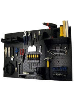 اشتري Pegboard Organizer   4 ft. Metal Pegboard Standard Tool Storage Kit with Black Toolboard and Black Accessories في الامارات