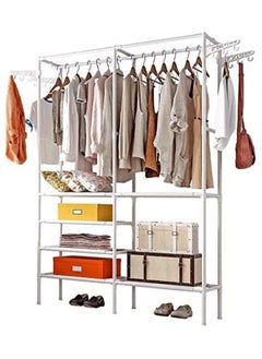 Buy Durable Movable Clothes Rack with Wardrobe Hanger and Clothes Storage Holder in Egypt