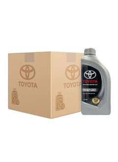 اشتري Original Toyota 15W40 engine oil, one liter, carton of 12 pieces في السعودية