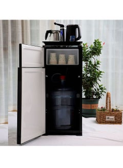 Buy New Design Household Upright Hot/Cold Water Dispenser Tea Bar Machine with Tea Pot 900ml and Electric Kettle 800ml 1350W YR-1C Black in Saudi Arabia