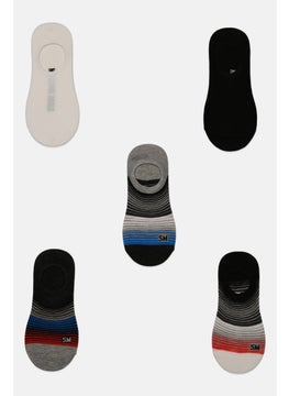 Buy Men 5 Pairs Socks, Black/White Combo in UAE