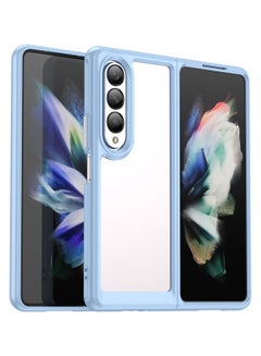 Buy Shockproof Protection Phone Case for Samsung Galaxy Z Fold 4 5G Blue in Saudi Arabia