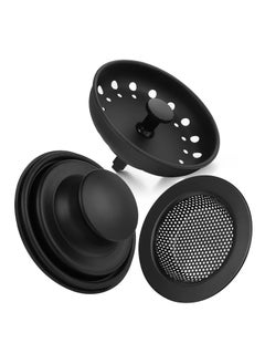 اشتري 3 Pack of Kitchen Sink Stopper Strainer Upgraded Basket Set Universal Anti Clogging Stainless Steel Kitchen Sink Drain Filter Sieve في الامارات