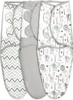 Buy Adjustable Baby Swaddle Wrap 0-3 Months Swaddle Sack 3 Pack Wrap Set Swaddle Blanket for Newborn Boys or Girls in UAE