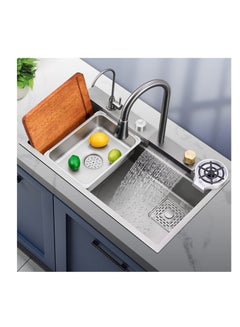 اشتري Waterfall Kitchen Sink,Stainless Steel Bar Sink, Workstation with Cup Washer, ,80x45x22cm في السعودية