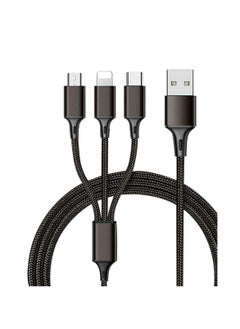 Buy Multi Charging Cable 4Ft 3 in 1 with USB Type C Cable Compatible with Galaxy S10 S9 Plus Note9 Z OnePlus 8T,Micro Cable for Galaxy S7 Edge S6,Nexus,Xbox,PS4 USB Chargers(BLACK) in UAE