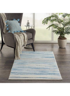 اشتري Jubilant Abstract Blue 3' X 5' Area Rug Easy Cleaning Non Shedding Bed Room Living Room Dining Room Kitchen (3X5) في السعودية