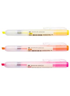 Buy Highlighter pens in different colors No:AHM27301-Set Of 3 Pcs yellow, pink and orange in Egypt