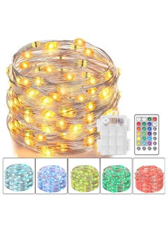 Buy 200LED String Lights, 20m Warm White Fairy Lights, Battery Operated with Remote, Led Twinkle Lights for Bedroom, Dorm, Backyard, Wedding, Tree, Wall in UAE