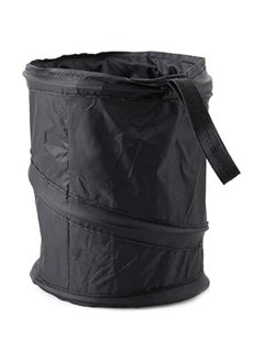 Buy Car Bin Trash Foldable Polyester Car Bins Tidy Garbage  Storage 16 * 20cm Black in Saudi Arabia