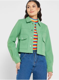 Buy Straight Fit Cropped Jacket in UAE