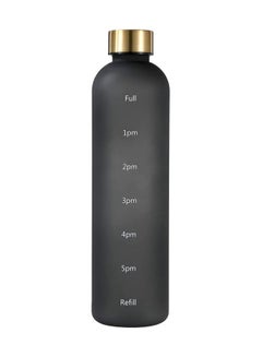 Buy Motivational Sports Water Bottle with Time Markings, BPA Free frosted Tritan Plastic, Reusable, Drop Resistant and Eco-Friendly Drink Bottle 1 Litre in Saudi Arabia