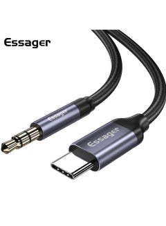 Buy Type-C To 3.5mm Male Audio Aux Car Mobile Phone Audio Adapter Cable (1 Meter) in Saudi Arabia