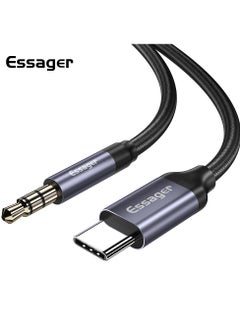 Buy Type-C To 3.5mm Male Audio Aux Car Mobile Phone Audio Adapter Cable (1 Meter) in Saudi Arabia