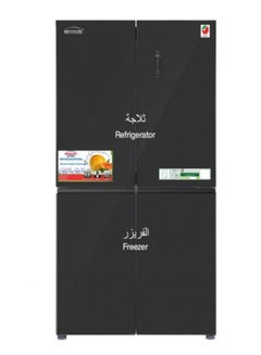 Buy Generaltec 4 Doors Black Glass No Frost Refrigerator with 6 Drawers Freezer in UAE