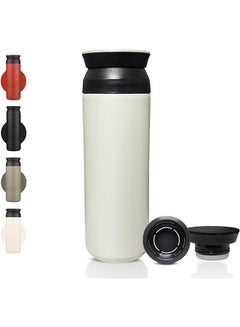 Buy Hanso Flask Sports Water Bottle, Leak Proof, Vacuum Insulated Stainless Steel, Double Walled, Thermos Mug, Metal Canteen (White 500Ml) in Egypt