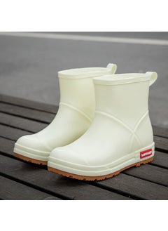 Buy New Couple Rain Boots Non-slip Durable Fishing Waterproof ShoesWhite White in Saudi Arabia