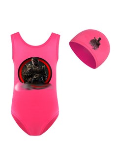 Buy Black Myth Goku Girls' One Piece Swimsuit And Cap Set in UAE