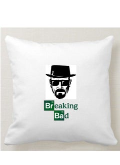 Buy Square pillow with “Breaking Bad” design printed in white, size 40x40 cm in Saudi Arabia