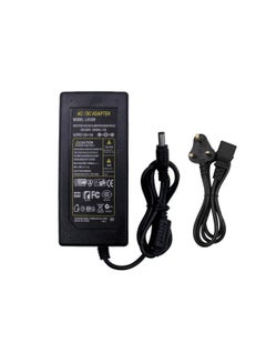 Buy 12V/5A AC/DC Adapter Switch Power Supply Charger for LED Light Strips CCTV Router 5.5x2.1-2.5mm Male Connector in UAE