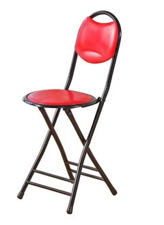 Buy Folding Stools Chair Mini Collapsible Chair Simple Bar Chair Dining Chair Portable Mini Stool Sturdy and Comfortable Folding Chair for Travel,  Garden, Camping(Red) in Saudi Arabia