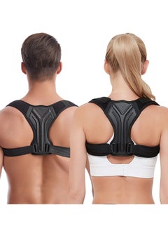 Buy 1PCS Black L Size Back Correction Strap Adjustable Posture Corrector Spine Straightener for Relief of Neck Shoulder Pain Develop Good Seated Standing for Men Women Elderly Teens in UAE