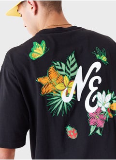 Buy Floral Graphic Oversized T-Shirt in UAE