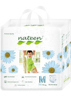 Buy Nateen Premium Care Baby Pants Diapers,Size 3 (6-11kg),Medium Baby Pull Ups,20 Count Diaper Pants,High Absorbency,Ultra Thin Baby Diapers Pants. in UAE