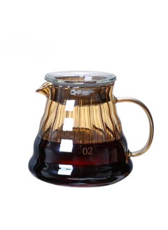 اشتري V60 Coffee Server Maker Heat Resistant Glass Pot Pour Over Server Kettle Coffee Teapot Hand Drip Pour Over 600ml في السعودية