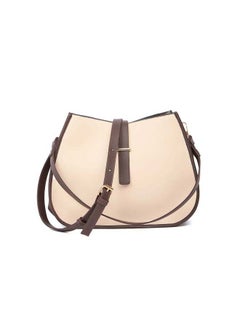 Buy Elegant Faux Leather Logo Embellished Bag With Shoulder Strap And Front Metal Lock in Egypt