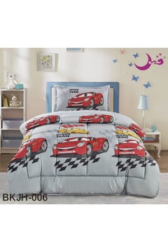 Buy Children's Quilt Set with Graphic Design Middle Filling Fabric Material 160 x 210 cm in Saudi Arabia