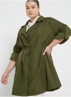 Buy Drawstring Open Front Jacket in UAE