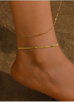 Buy Stainless Steel Gold Plated Anklet For Women in Saudi Arabia