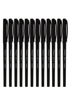 Buy 12-Piece Ballpoint Pen Fine Tip Black Ink in UAE
