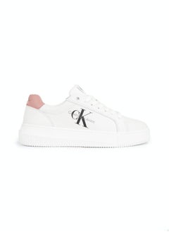 Buy Women's Leather Trainers -  leather upper , White/ Light pink in Saudi Arabia