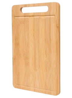 Buy Bamboo Wooden Chopping Board with Handle Cutting Board with Juice Groove for Kitchen, Meat, Vegetables (Large) in Saudi Arabia