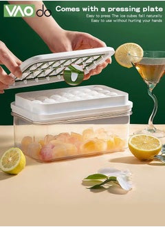 Buy Double Layer Ice Cube Mold Large Capacity Ice Box Food Grade Silica Gel Soft Bottom Easy to Pick Up Ice Cubes And Deliver Ice Cube Shovels in UAE