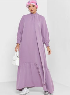 Buy High Neck Belted Dress in Saudi Arabia