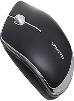 اشتري Wireless Mouse, 2.4 GHz with USB Nano Receiver, Optical Tracking, Alkaline Battery Life Is Longer, Ambidextrous, PC/Mac/Laptop, Black في مصر